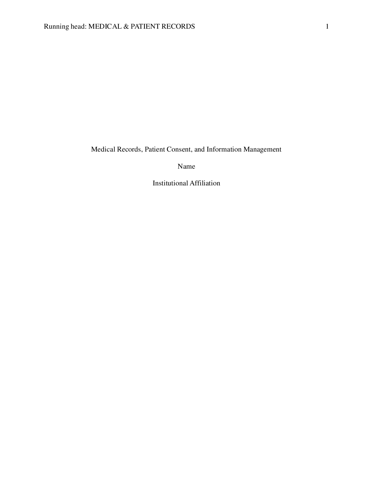 Preview image for Medical Records, Patient Consent, and Information Management